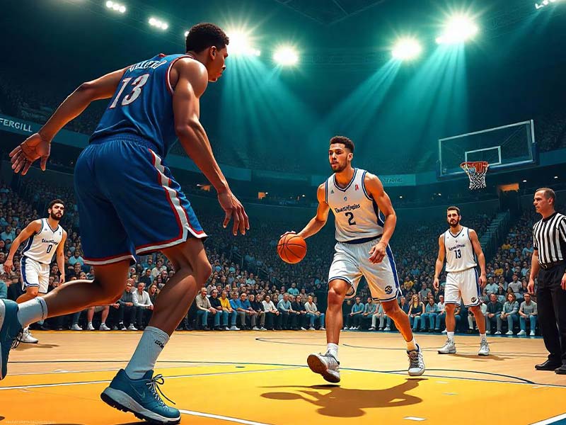 高质量掩护！杨瀚森与夏普打挡拆，后者轻松跳投命中